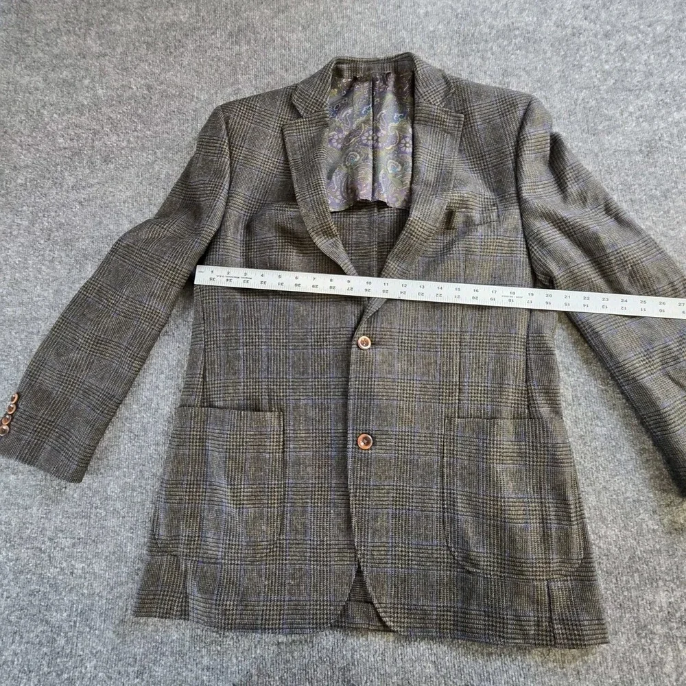 Rubensteins Blazer Mens 42LGray Plaid  Blend (New Orleans)